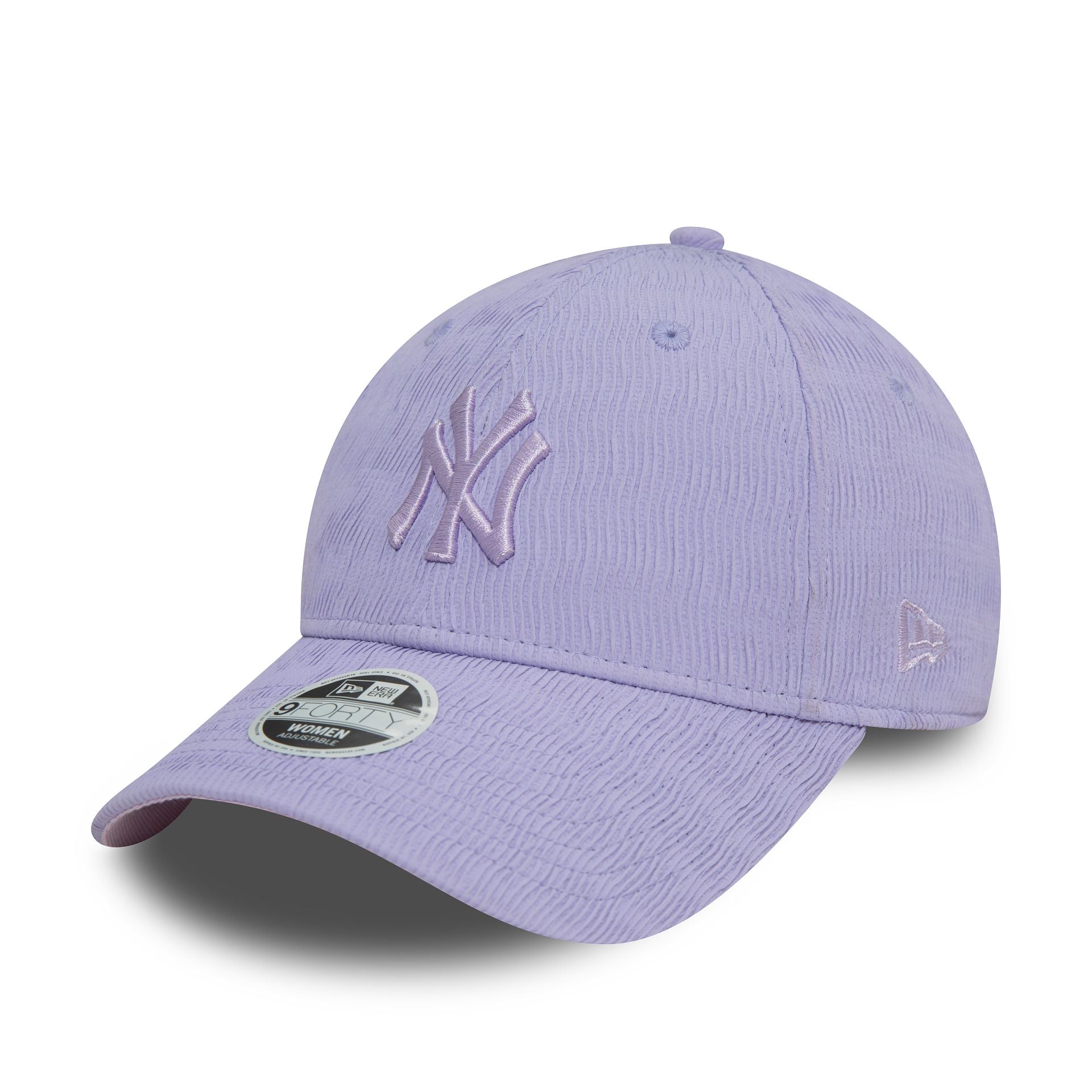 This is a New York Yankees Womens Ruching Lilac 9FORTY Adjustable Cap 1