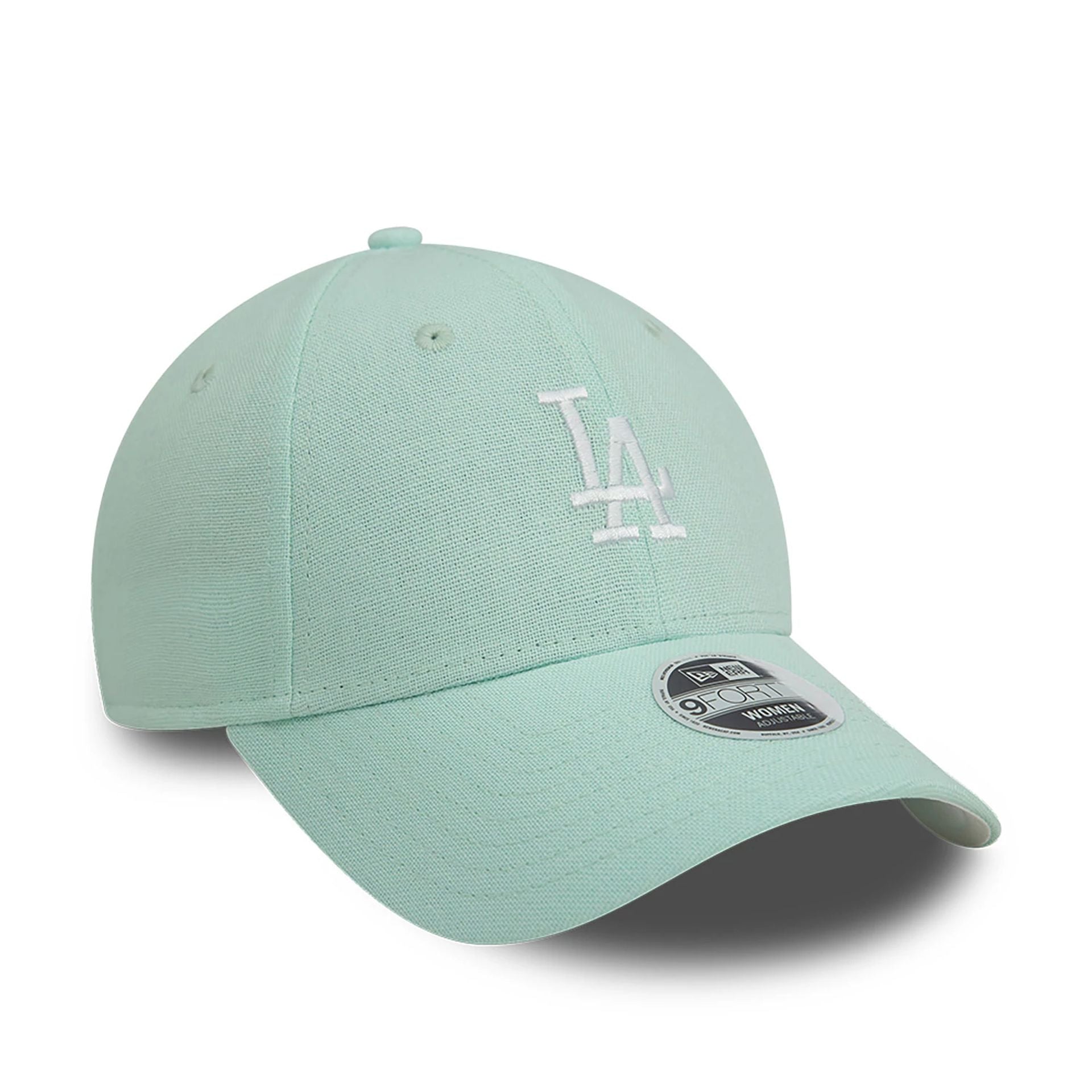 This is a LA Dodgers Womens MLB Linen Green 9FORTY Adjustable Cap 4