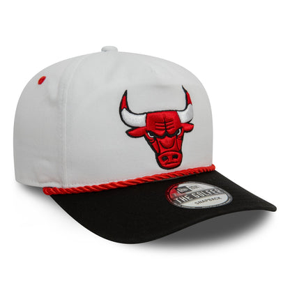 This is a Chicago Bulls Washed NBA White Golfer Snapback Cap 3