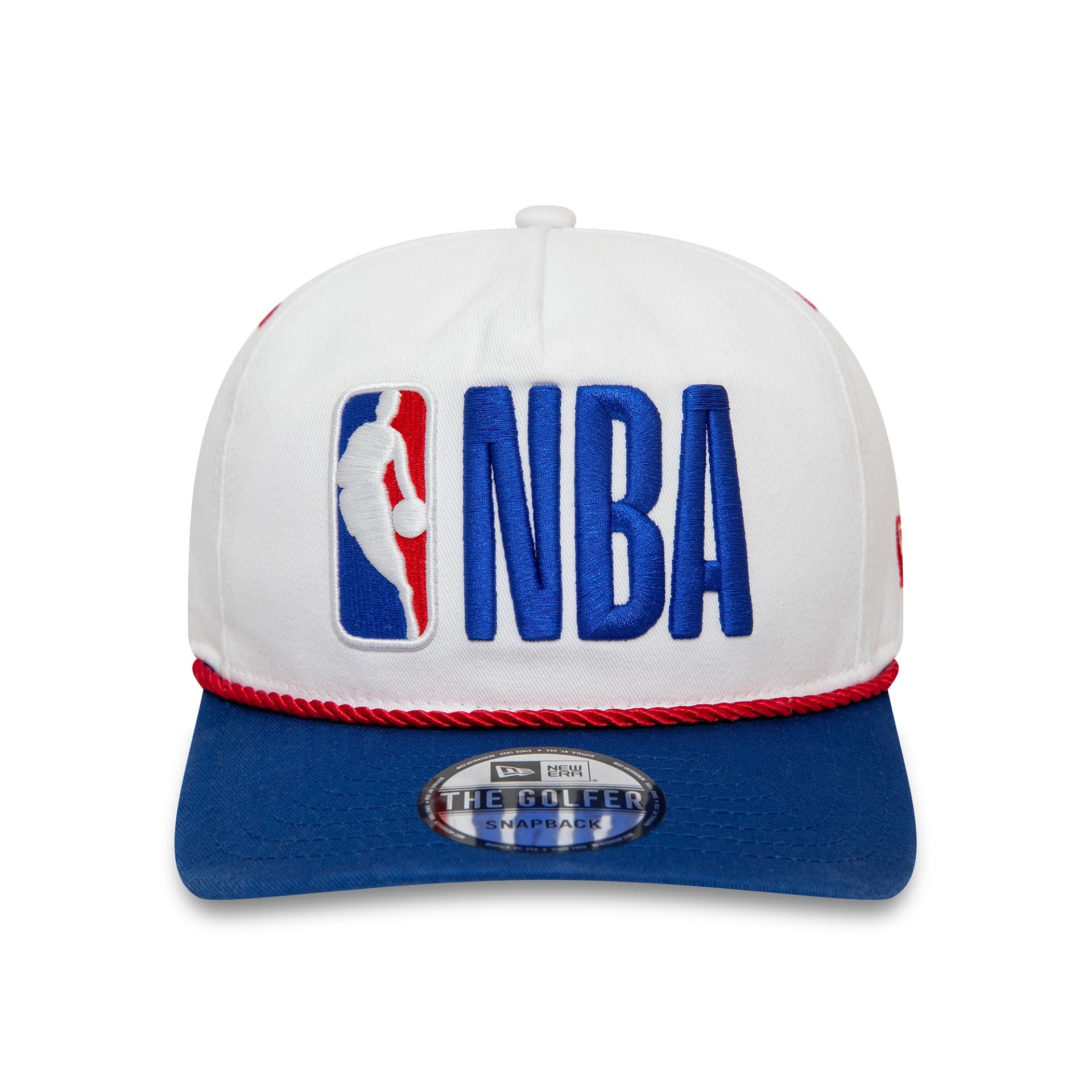 This is a NBA Logo Washed White Golfer Snapback Cap 2