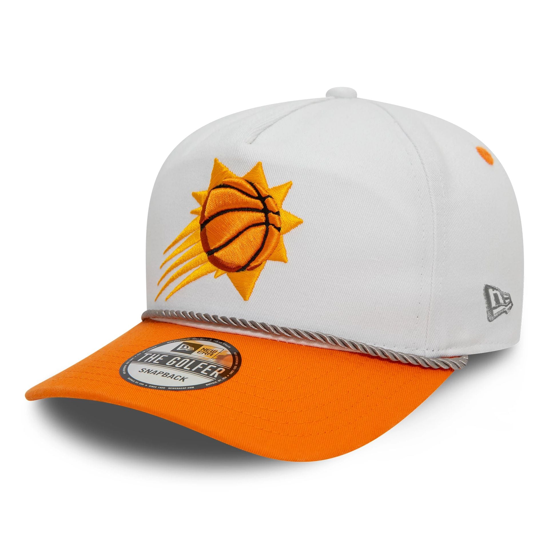 This is a Phoenix Suns Washed NBA White Golfer Snapback Cap 1