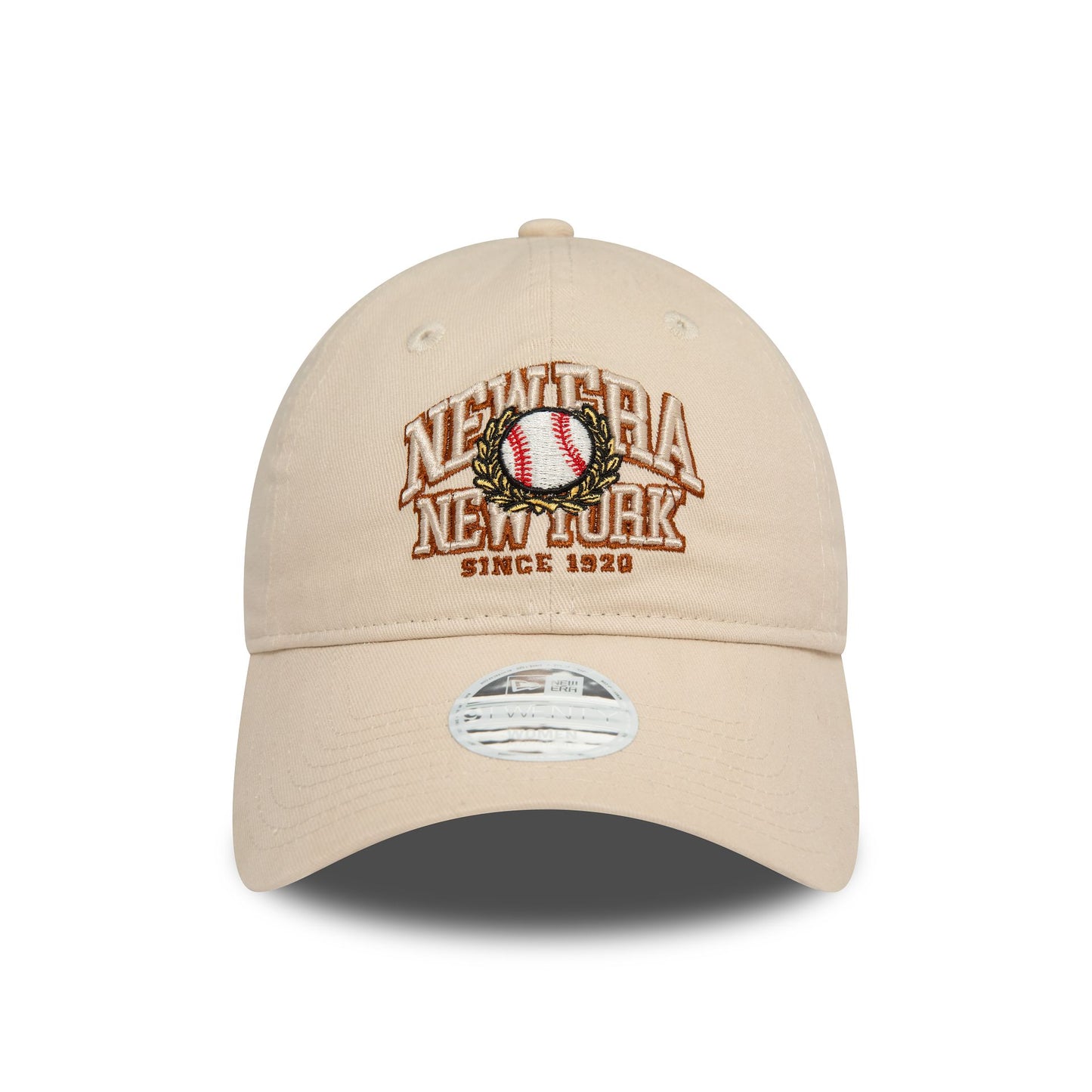 This is a New Era Womens Light Beige 9TWENTY Adjustable Cap 2