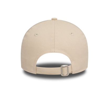 This is a New Era Womens Light Beige 9TWENTY Adjustable Cap 4