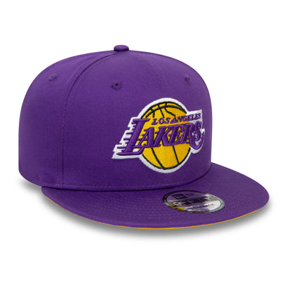 This is a LA Lakers NBA Rear Logo Purple 9FIFTY Snapback Cap 3