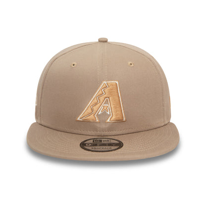 This is a Arizona Diamondbacks MLB Patch Pastel Brown 9FIFTY Snapback Cap 3