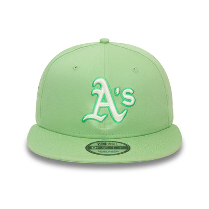 This is a Oakland Athletics MLB Patch Bright Green 9FIFTY Snapback Cap 3