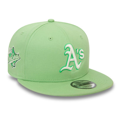 This is a Oakland Athletics MLB Patch Bright Green 9FIFTY Snapback Cap 5