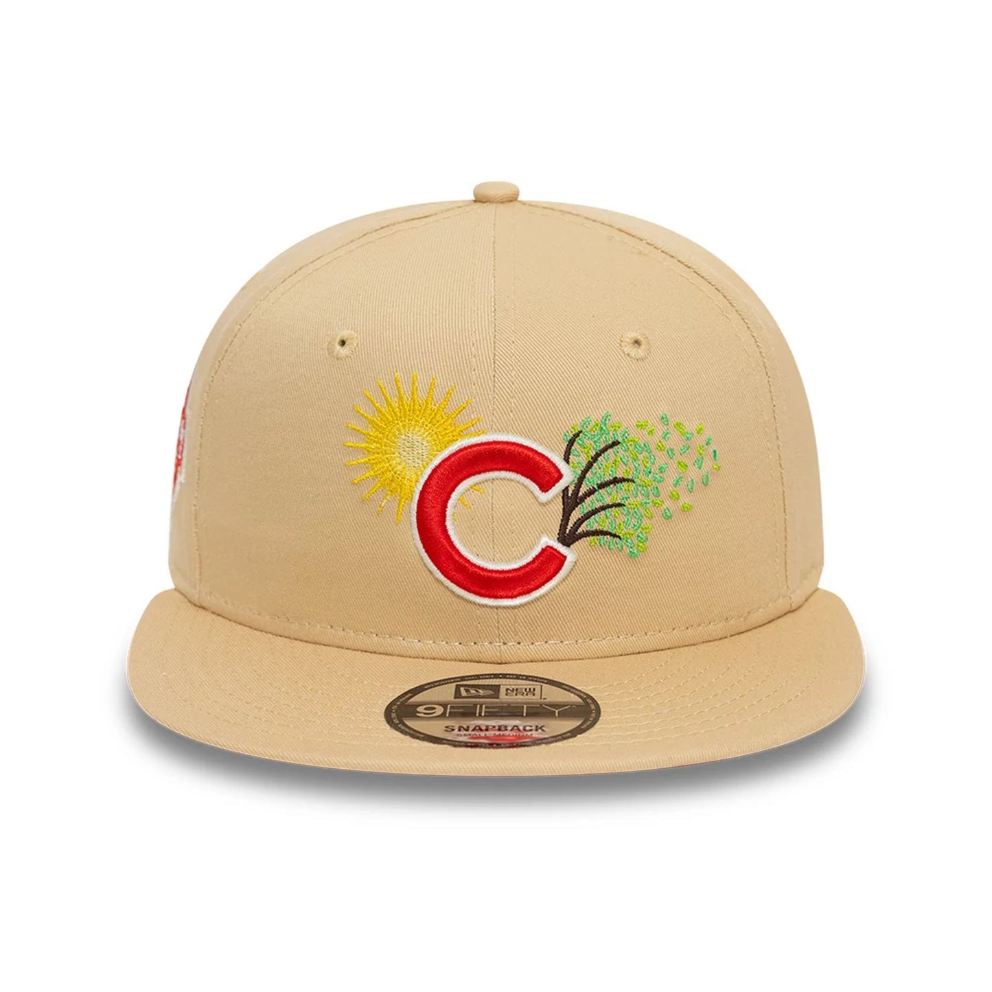 This is a Chicago Cubs MLB Summer Icon Light Beige 9FIFTY Snapback Cap 2