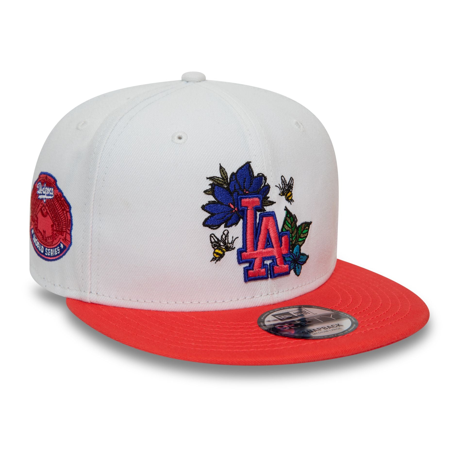 This is a LA Dodgers MLB Floral White 9FIFTY Snapback Cap 3