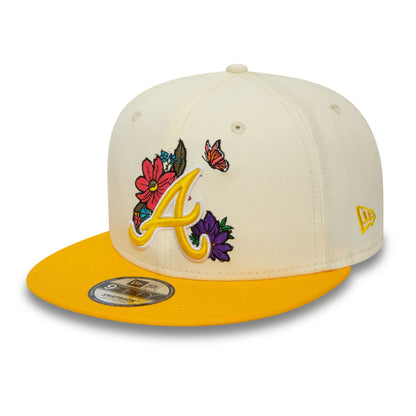 This is a Atlanta Braves MLB Floral Stone 9FIFTY Snapback Cap 2