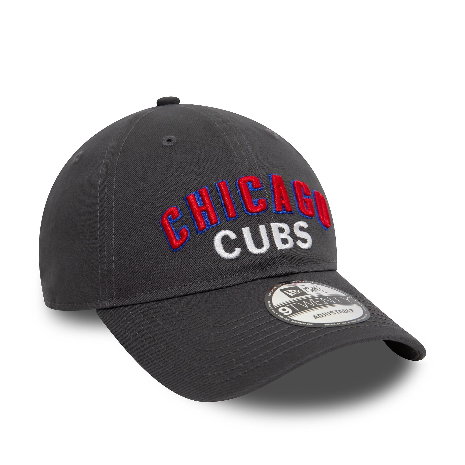 This is a Chicago Cubs MLB Wordmark Dark Grey 9TWENTY Adjustable Cap 3