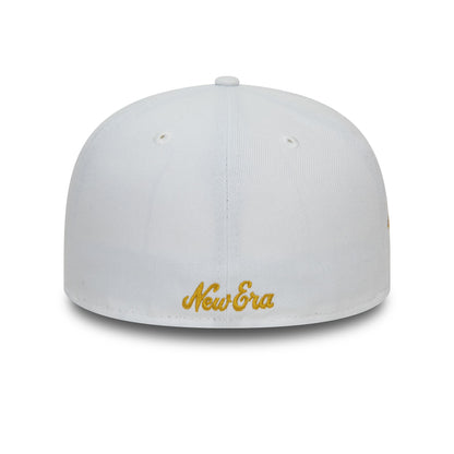 This is a New Era Wordmark White Low Profile 59FIFTY Fitted Cap 4