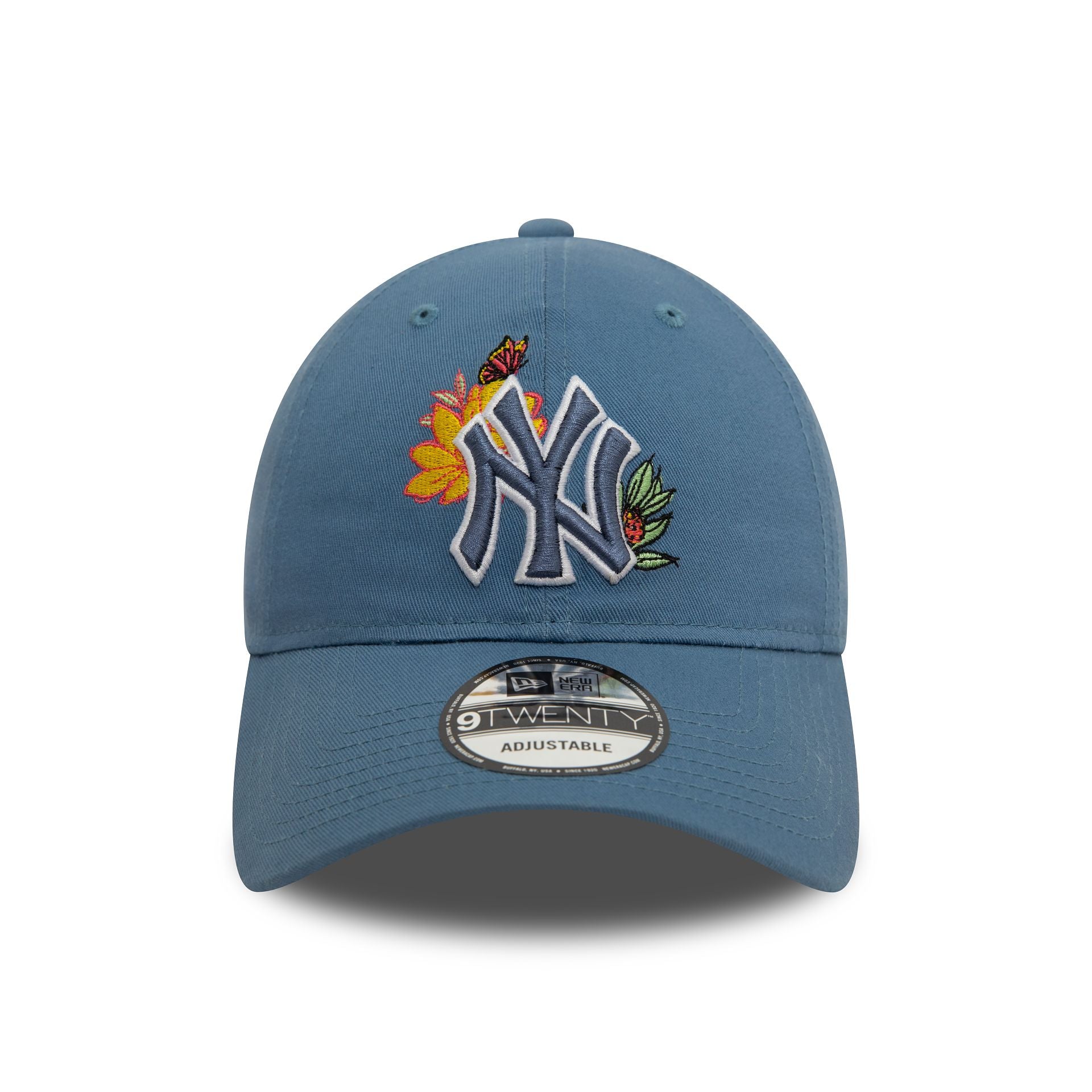 This is a New York Yankees MLB Floral Blue 9TWENTY Adjustable Cap 2