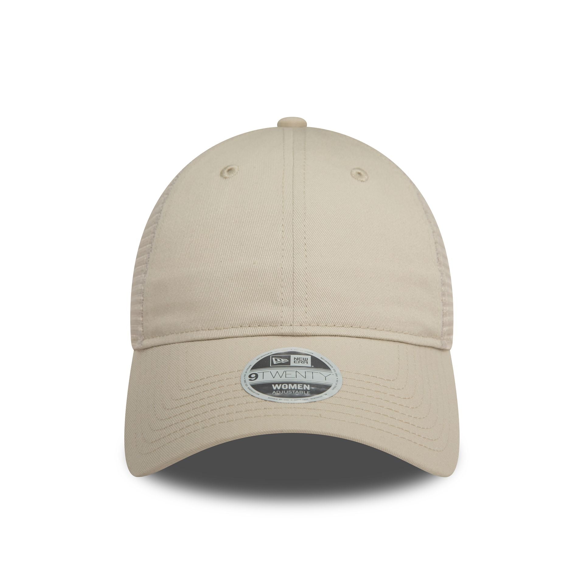 This is a New Era Womens Light Beige 9TWENTY Trucker Cap 2