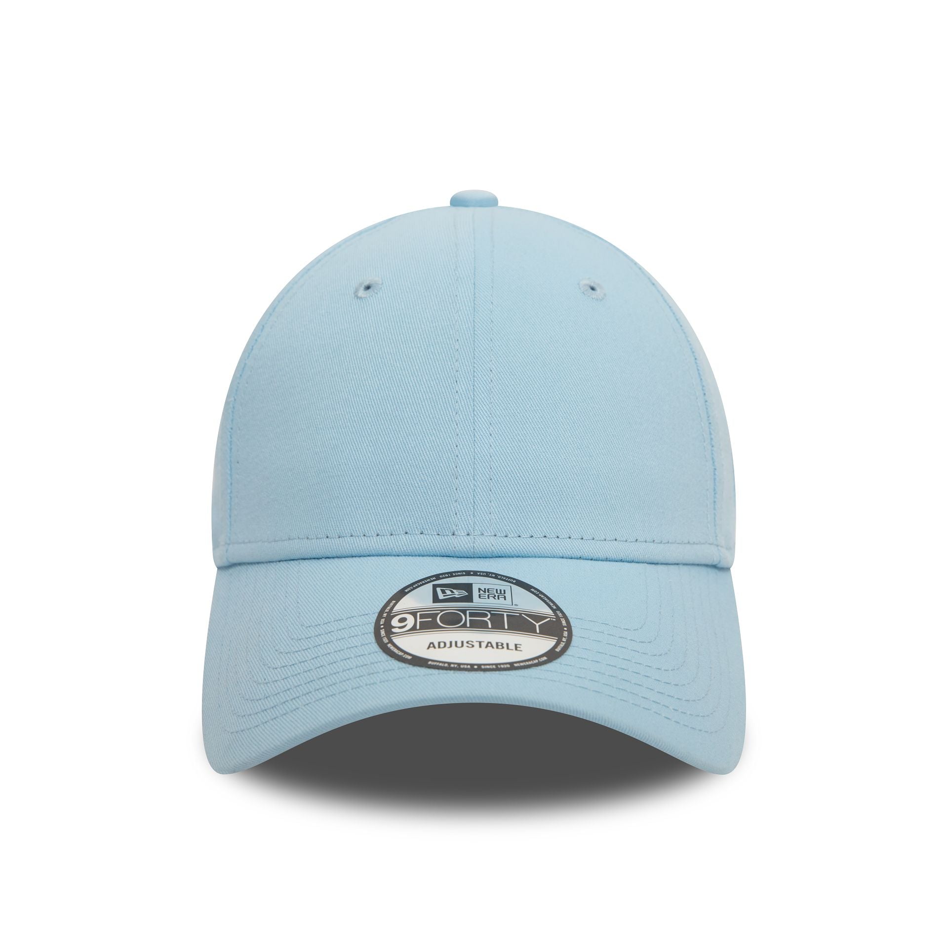 This is a New Era Essential Pastel Blue 9FORTY Adjustable Cap 2