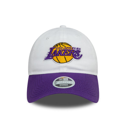 This is a LA Lakers Womens NBA White 9TWENTY Adjustable Cap 2