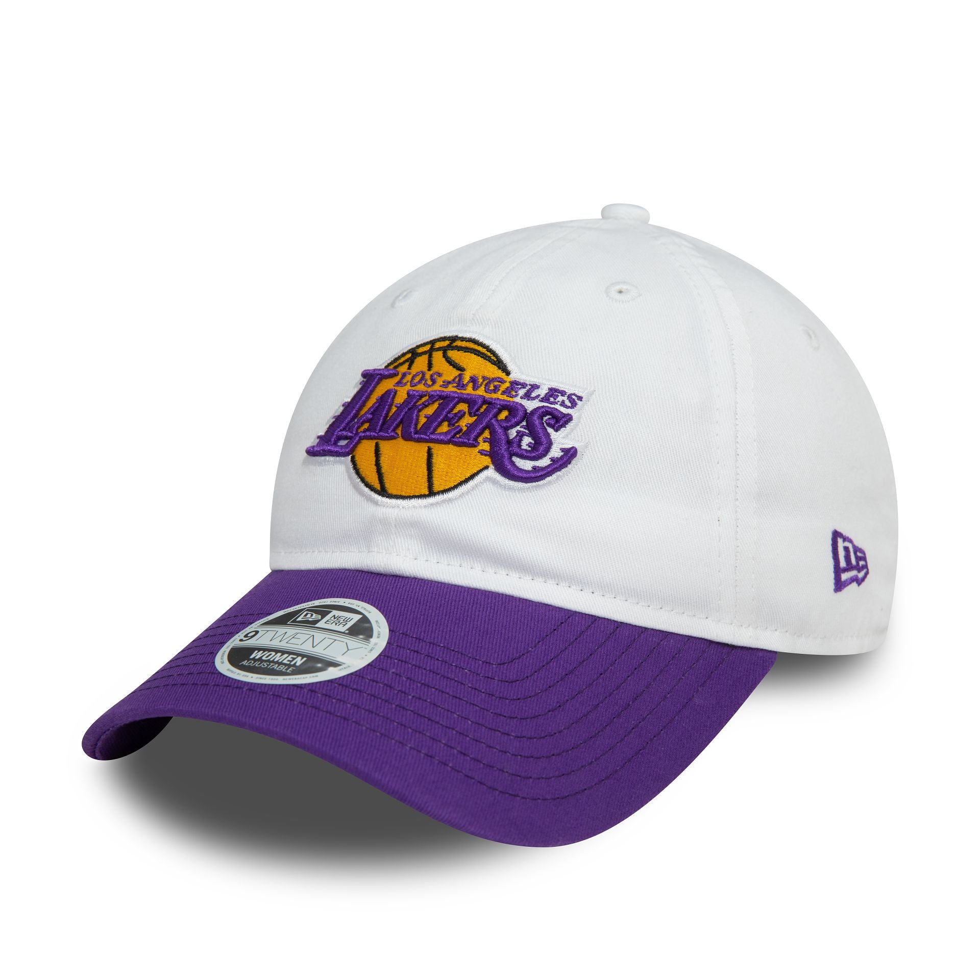 This is a LA Lakers Womens NBA White 9TWENTY Adjustable Cap 1