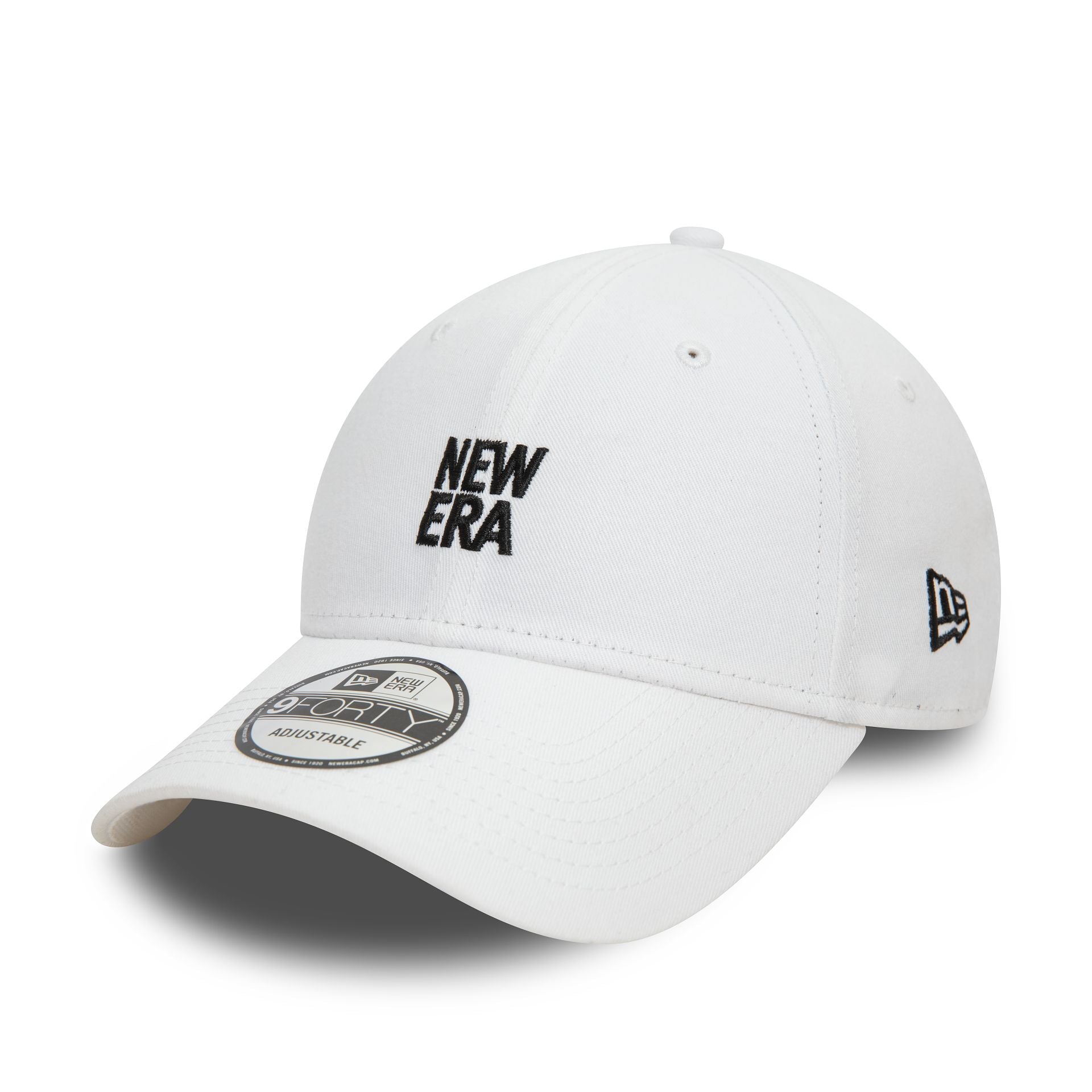 This is a New Era White 9FORTY Adjustable Cap 1