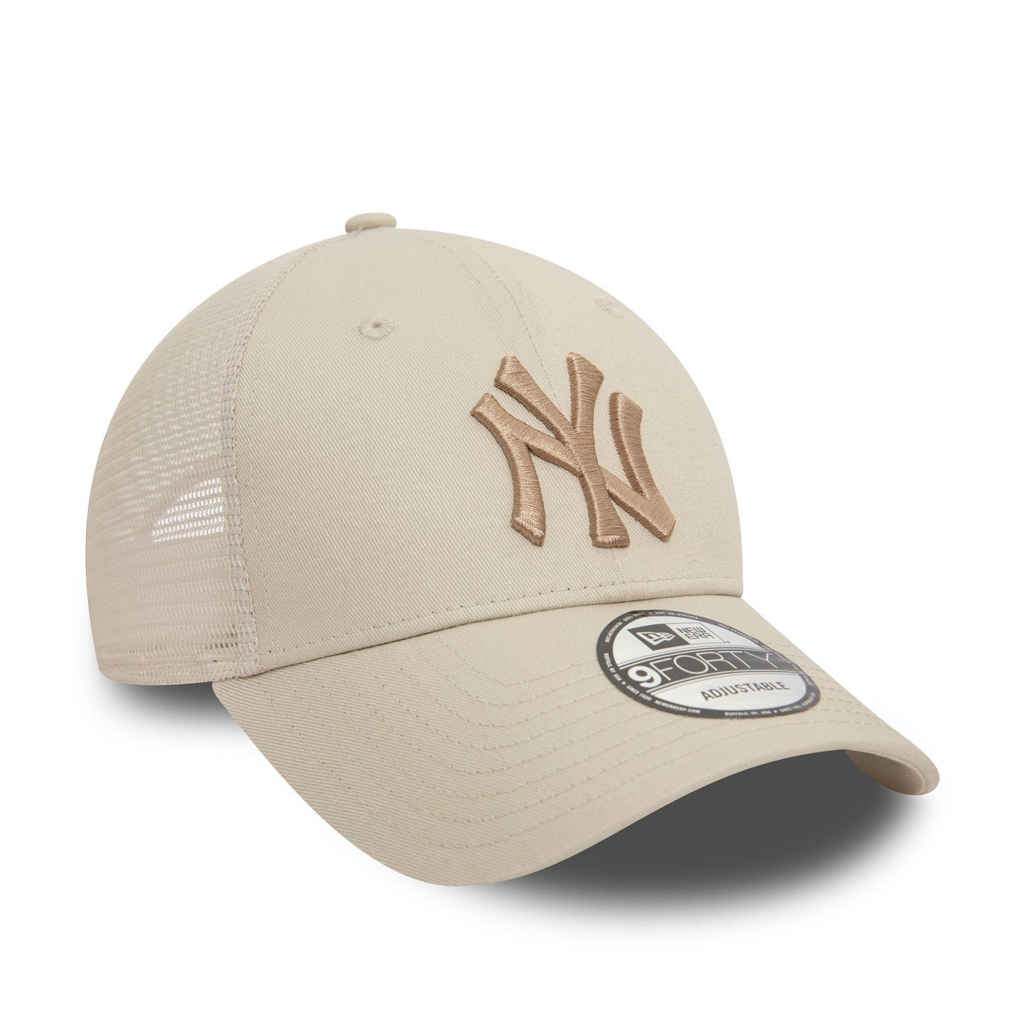 This is a New York Yankees Home Field Brown 9FORTY Trucker Cap 2