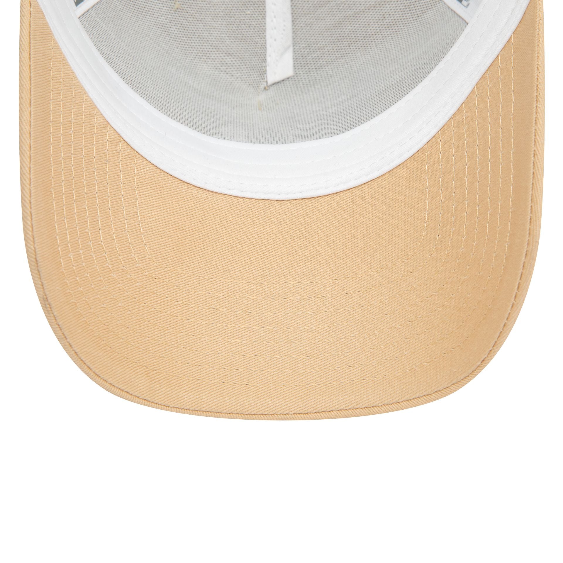 This is a LA Dodgers Seasonal Infill Light Beige A-Frame Trucker Cap 5