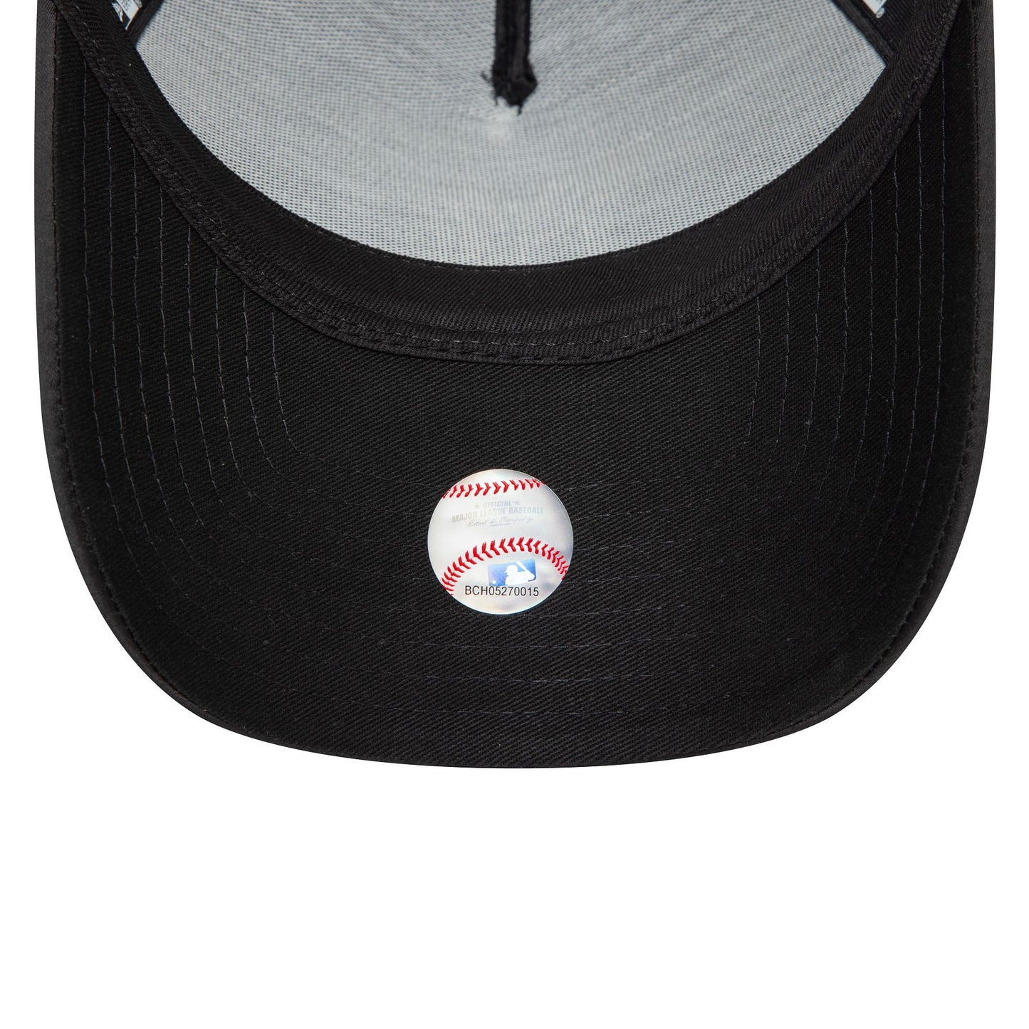 This is a New York Yankees MLB Satin Rhinestone Black 9FORTY E-Frame Adjustable Cap 5