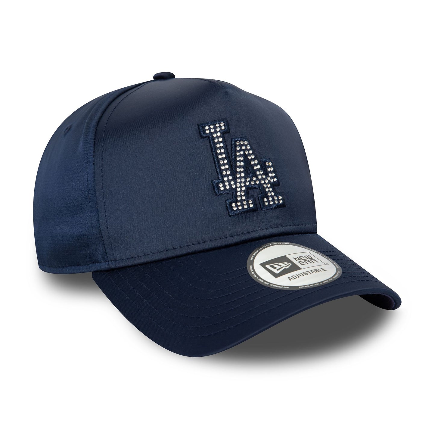 This is a LA Dodgers MLB Satin Rhinestone Navy 9FORTY E-Frame Adjustable Cap 4