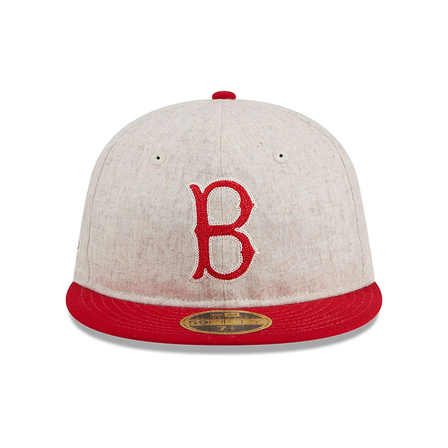 This is a Boston Red Sox Melton Wool Light Beige Retro Crown 59FIFTY Fitted Cap 3