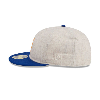 This is a New York Mets Melton Wool Light Beige Retro Crown 59FIFTY Fitted Cap 7