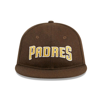 This is a San Diego Padres Melton Wool Brown Retro Crown 9FIFTY Strapback Cap 4