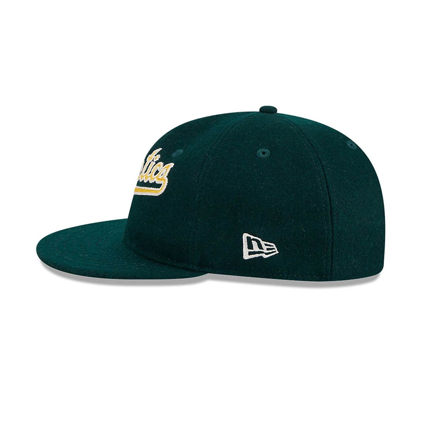 This is a Oakland Athletics Melton Wool Dark Green Retro Crown 9FIFTY Strapback Cap 7