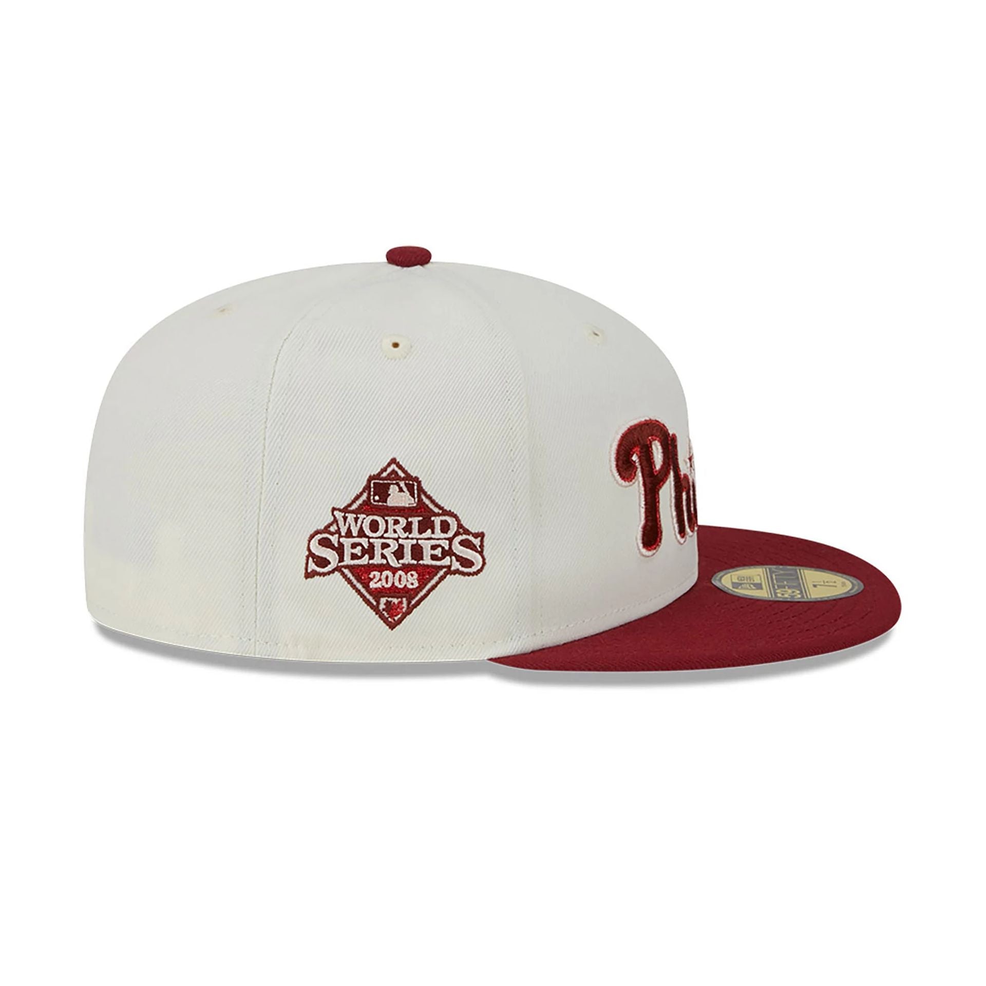 This is a Philadelphia Phillies Be Mine White 59FIFTY Fitted Cap 6