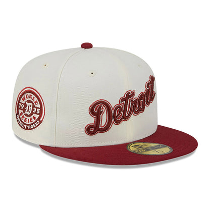 This is a Detroit Tigers Be Mine White 59FIFTY Fitted Cap 5