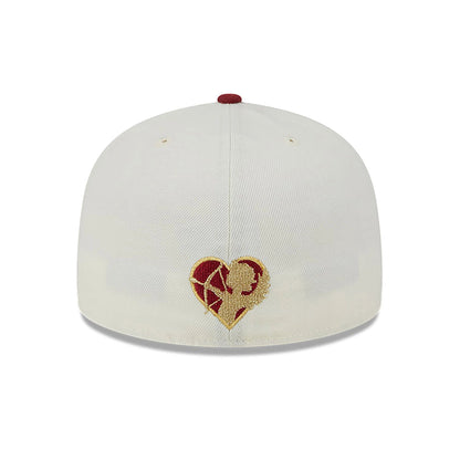 This is a Detroit Tigers Be Mine White 59FIFTY Fitted Cap 7