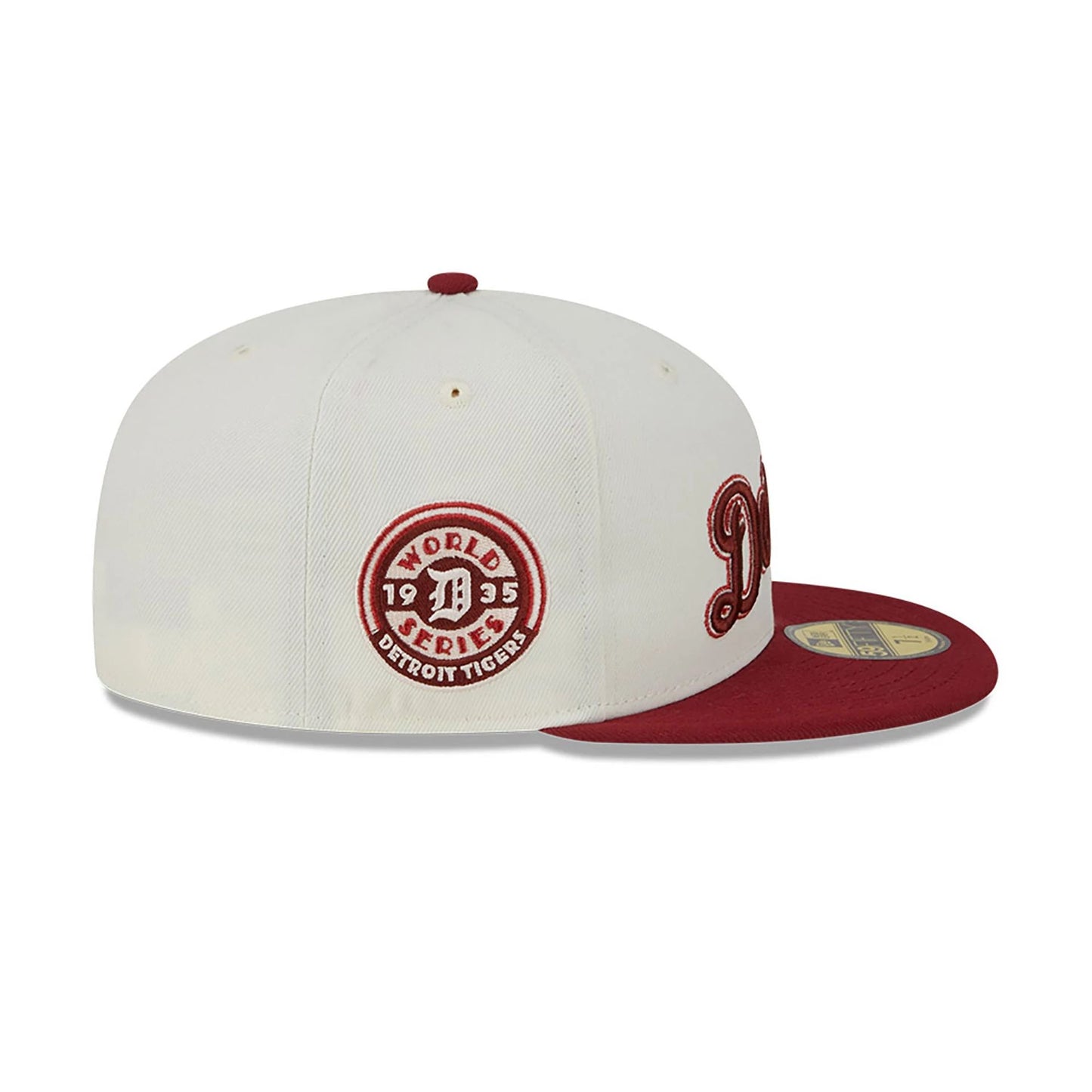 This is a Detroit Tigers Be Mine White 59FIFTY Fitted Cap 3