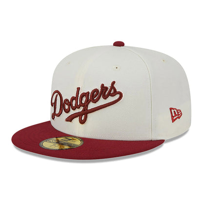 This is a LA Dodgers Be Mine White 59FIFTY Fitted Cap 2