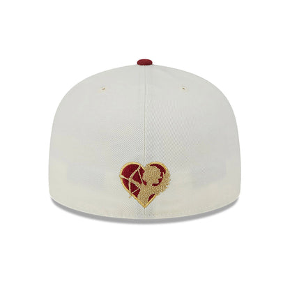 This is a LA Dodgers Be Mine White 59FIFTY Fitted Cap 5