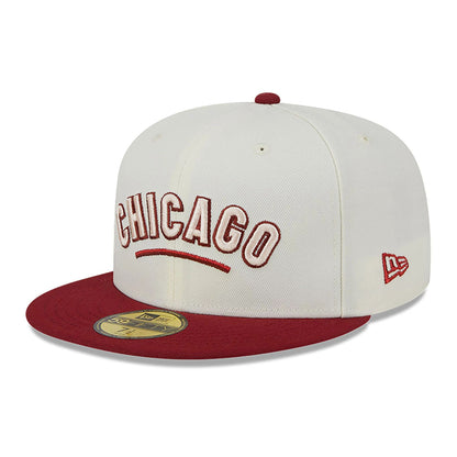 This is a Chicago Cubs Be Mine White 59FIFTY Fitted Cap 3