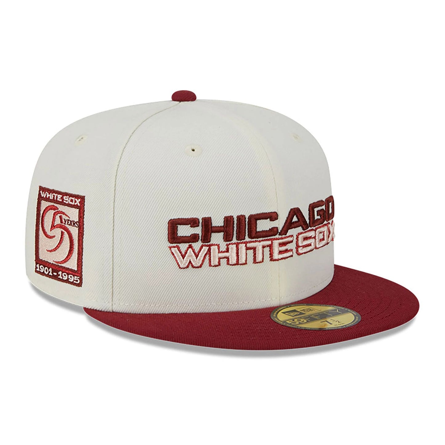 This is a Chicago White Sox Be Mine White 59FIFTY Fitted Cap 1