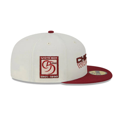 This is a Chicago White Sox Be Mine White 59FIFTY Fitted Cap 6