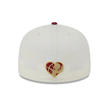 This is a Atlanta Braves Be Mine White 59FIFTY Fitted Cap 5