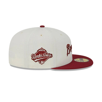 This is a Atlanta Braves Be Mine White 59FIFTY Fitted Cap 6