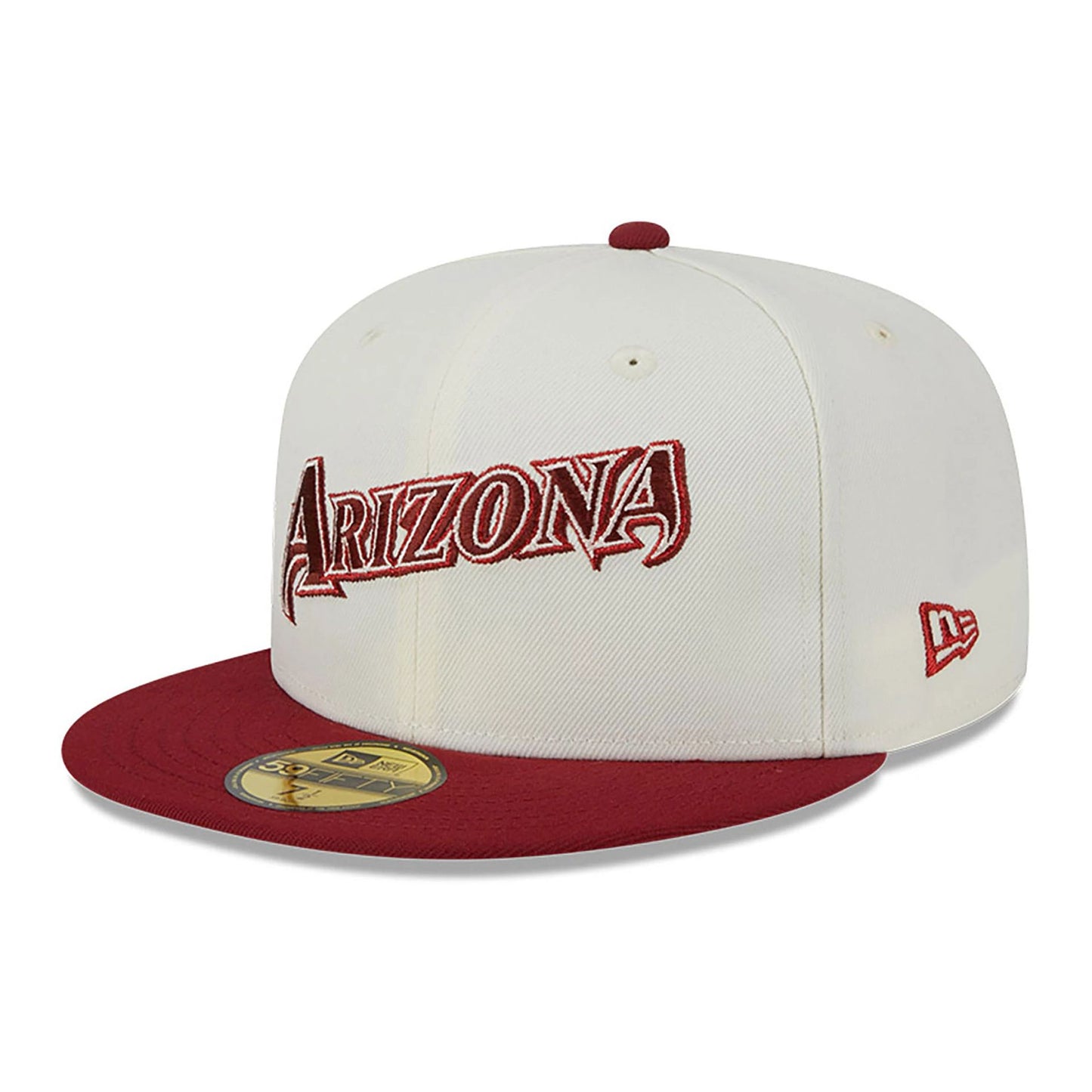 This is a Arizona Diamondbacks Be Mine White 59FIFTY Fitted Cap 3