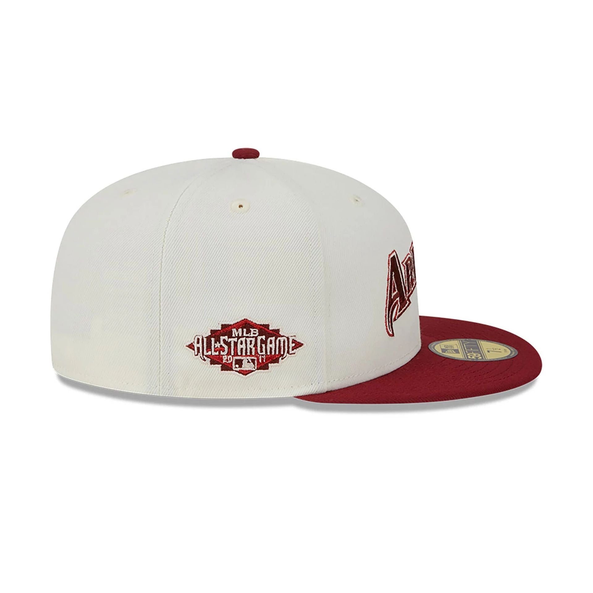 This is a Arizona Diamondbacks Be Mine White 59FIFTY Fitted Cap 6