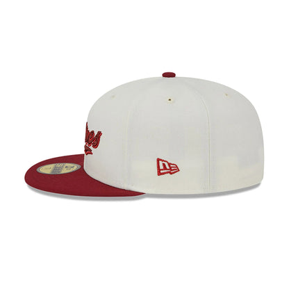 This is a San Diego Padres Be Mine White 59FIFTY Fitted Cap 7