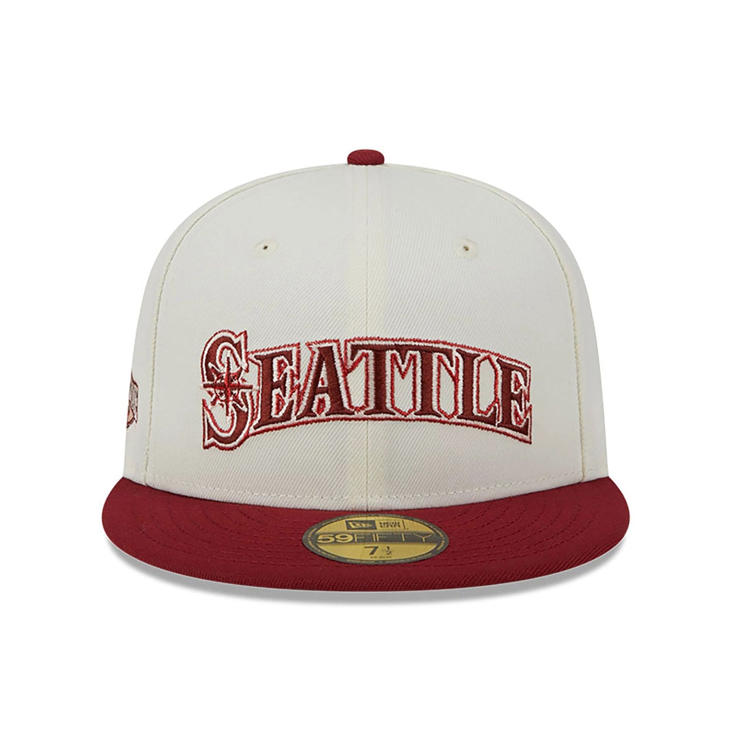 This is a Seattle Mariners Be Mine White 59FIFTY Fitted Cap 5