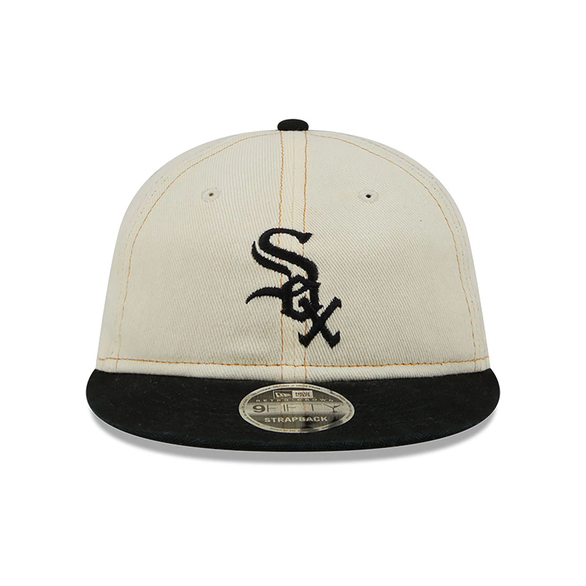 This is a Chicago White Sox Chrome Denim White Retro Crown 9FIFTY Strapback Cap 2