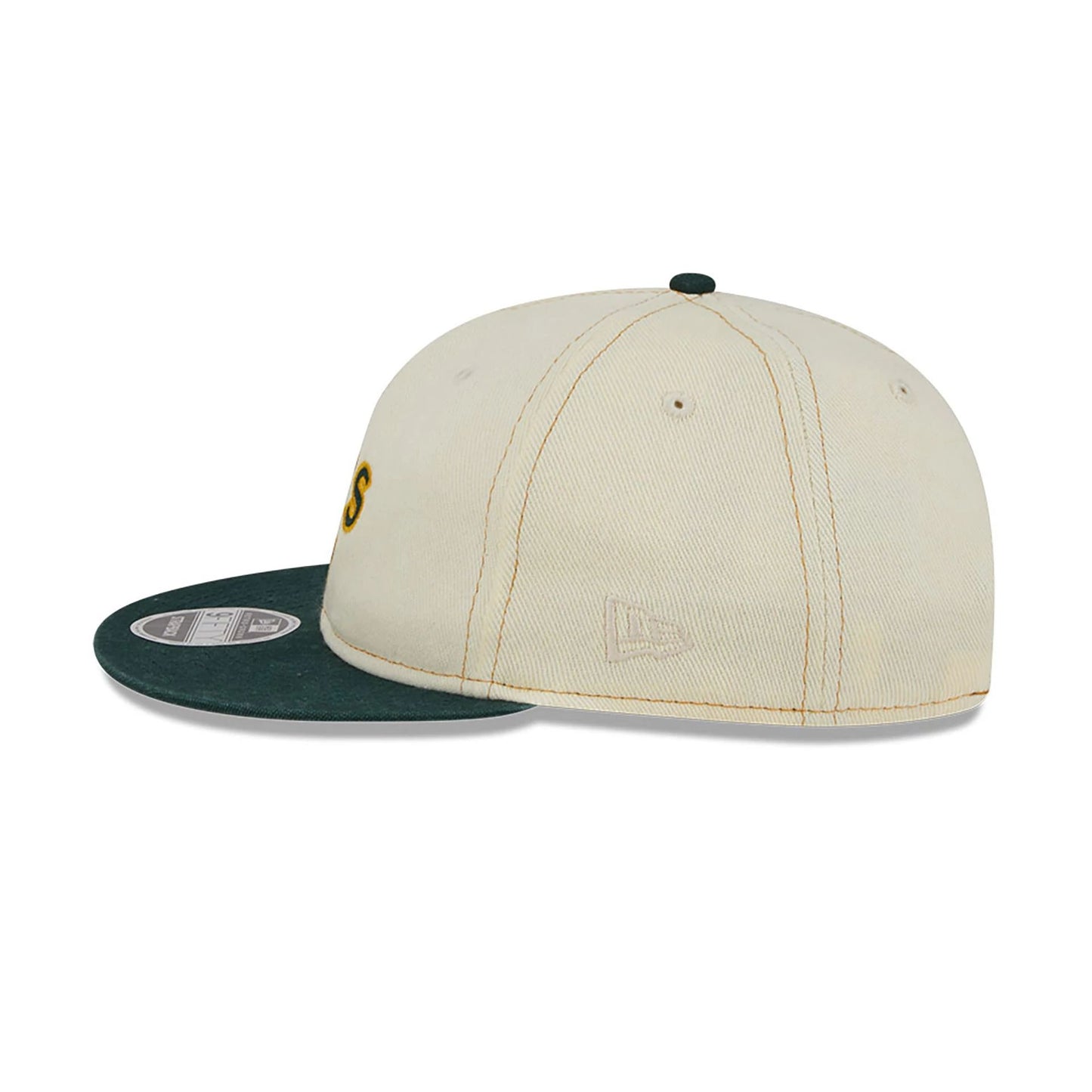 This is a Oakland Athletics Chrome Denim White Retro Crown 9FIFTY Strapback Cap 5