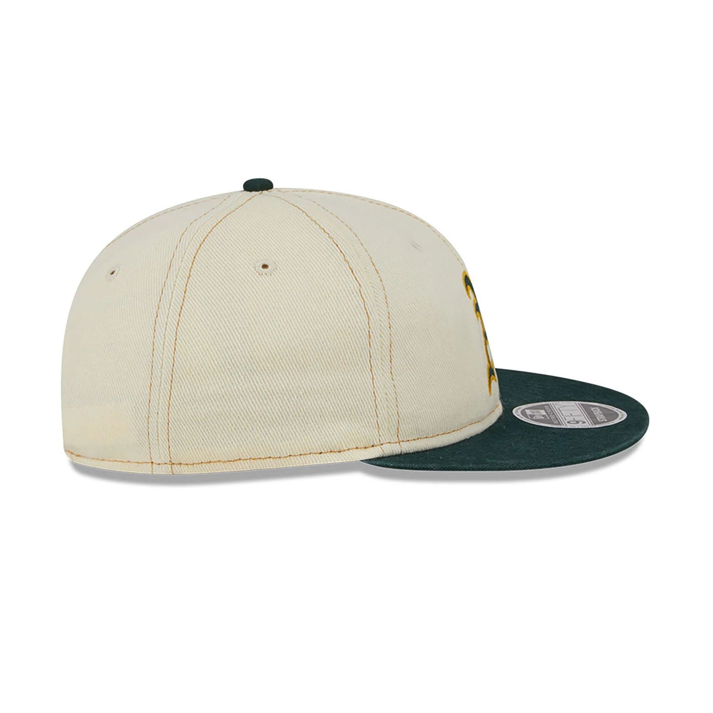 This is a Oakland Athletics Chrome Denim White Retro Crown 9FIFTY Strapback Cap 7