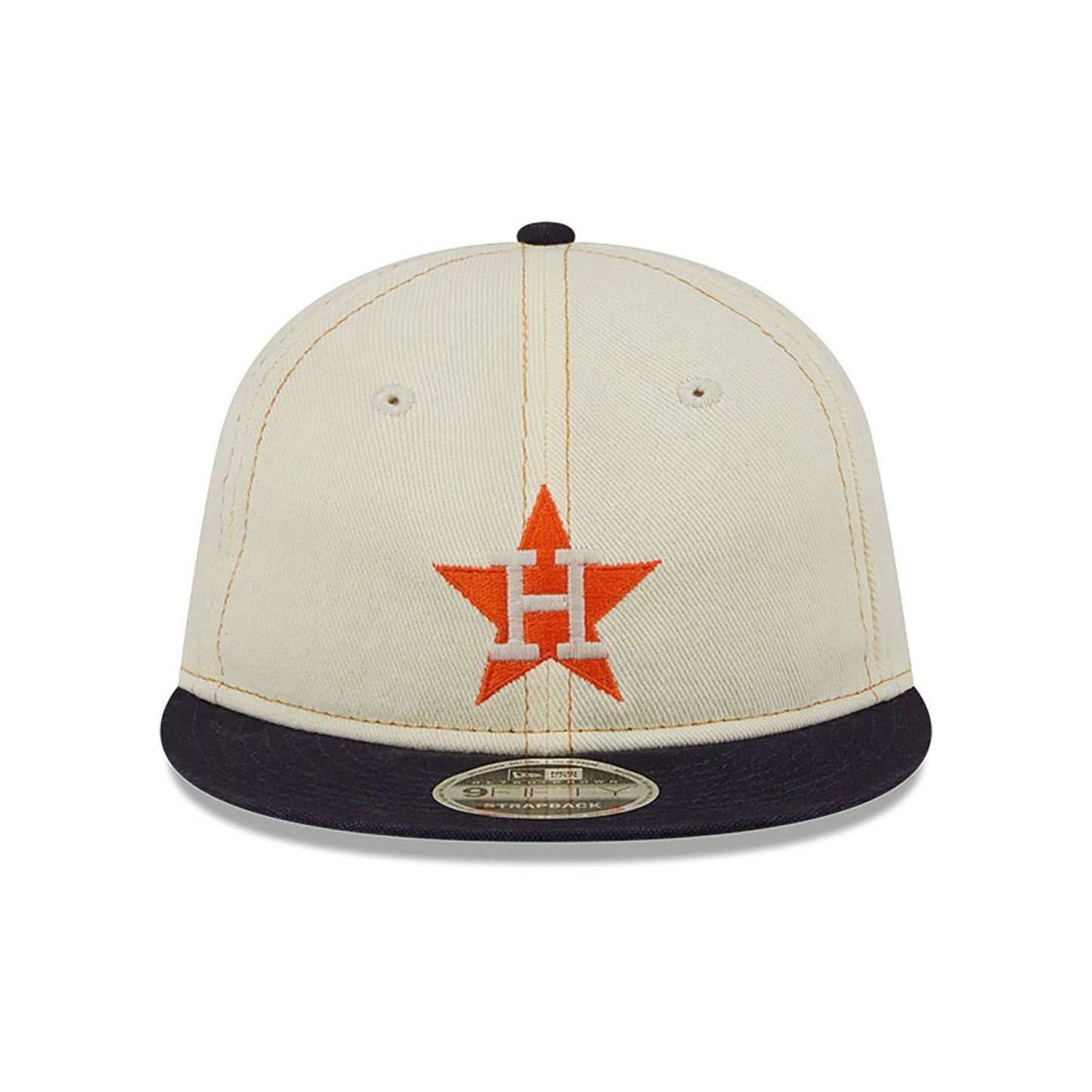 This is a Houston Astros Chrome Denim White Retro Crown 9FIFTY Strapback Cap 2