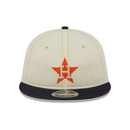 This is a Houston Astros Chrome Denim White Retro Crown 9FIFTY Strapback Cap 2